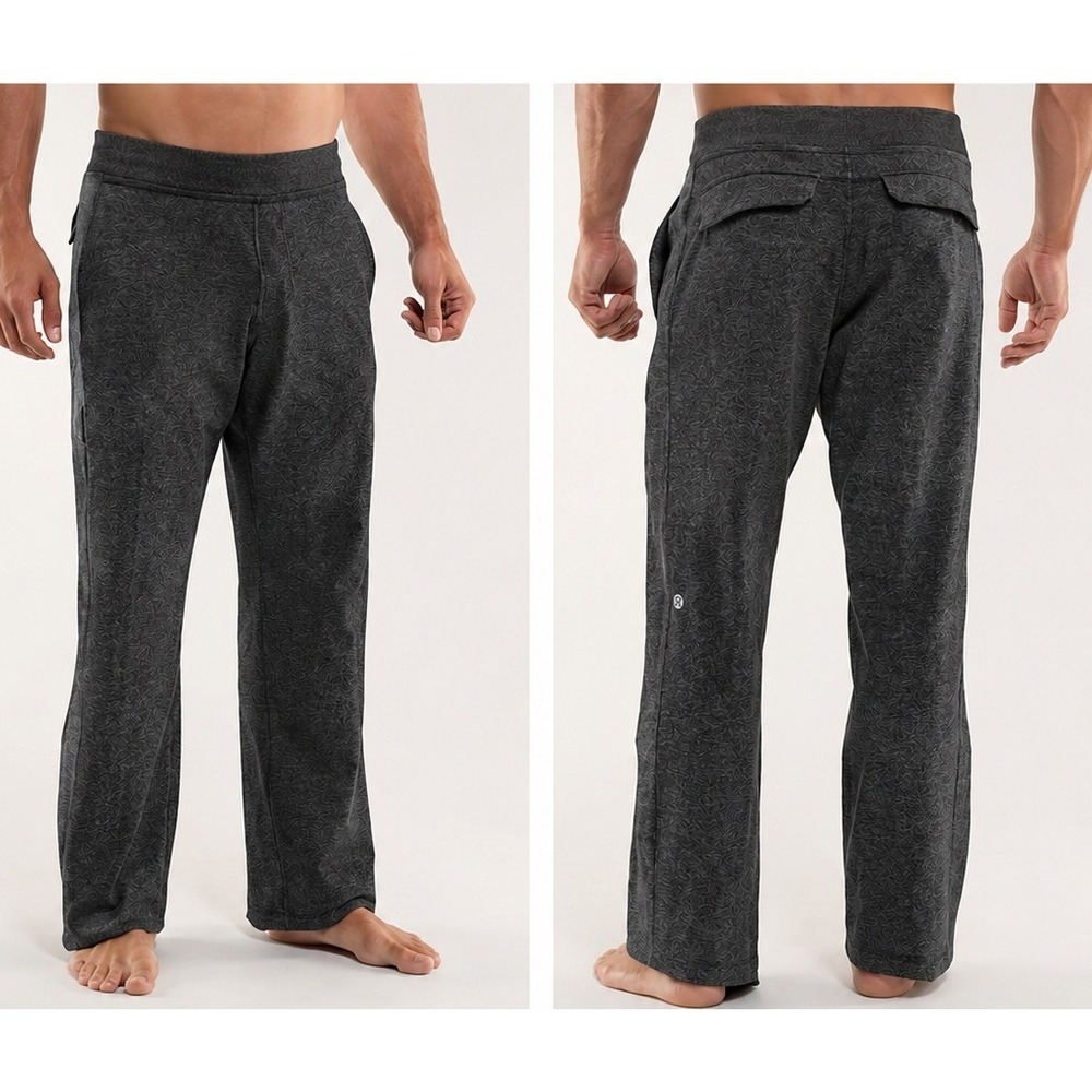 Lululemon Kung Fu Pant Straight Leg Yoga Sweatpants Heather Charcoal Gray Medium